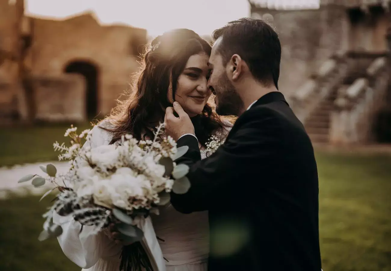unposed wedding photo