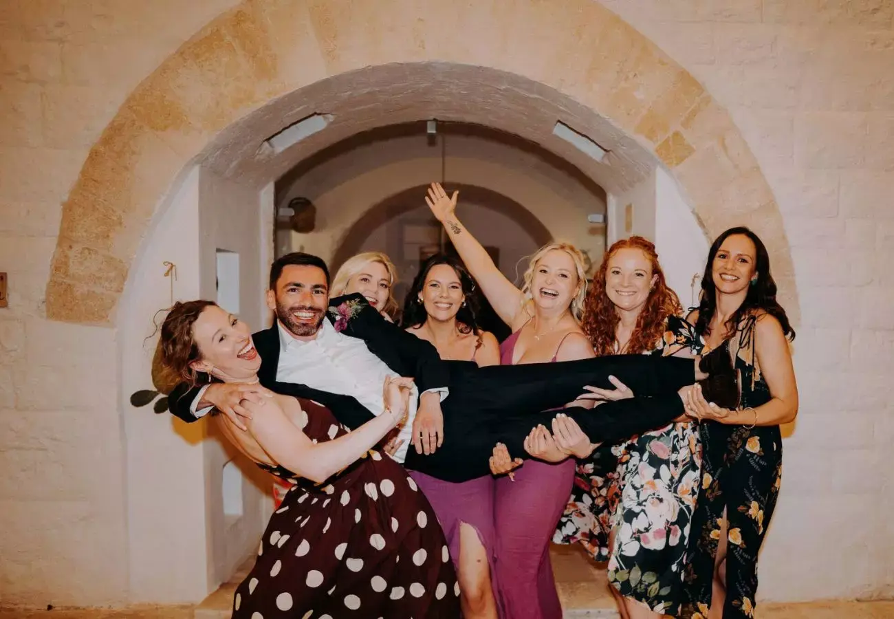 foto di gruppo per matrimonio